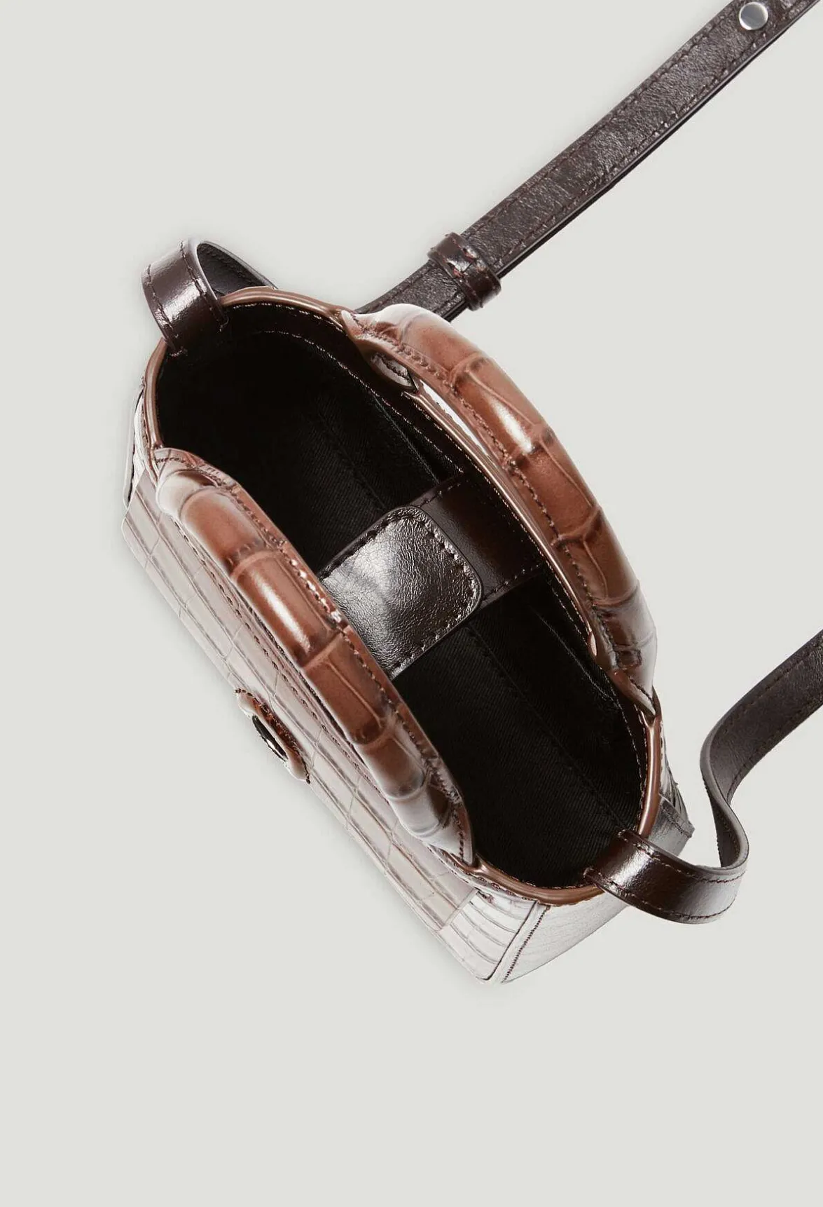 Sac Anoucko Nano Cuir Embosse Marron^Claudie Pierlot Store
