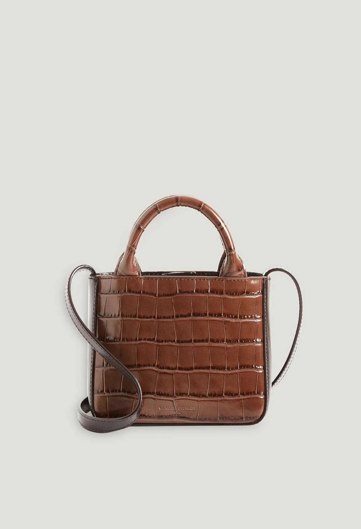 Sac Anoucko Nano Cuir Embosse Marron^Claudie Pierlot Store