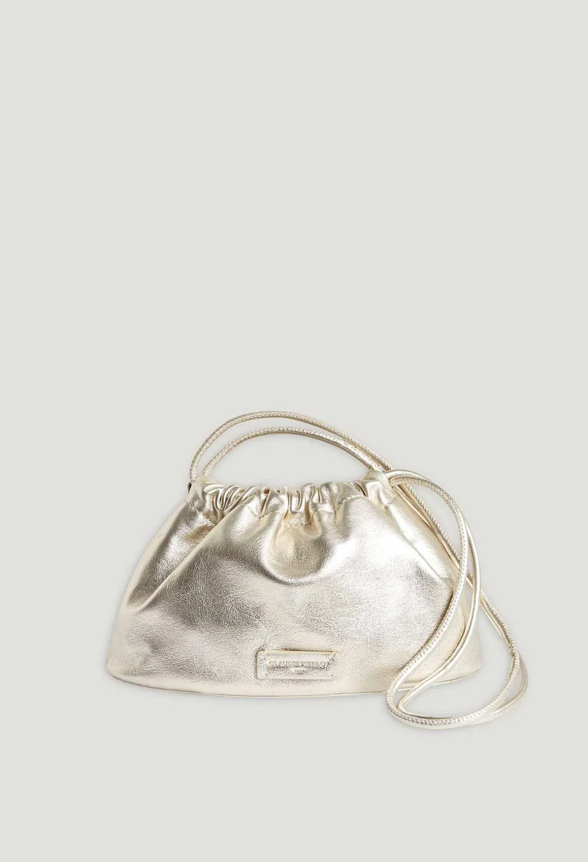 Sac Bourse Cuir Lisse Dore^Claudie Pierlot New