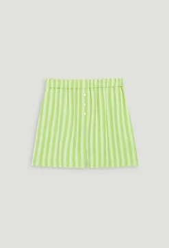 Short Fluide Rayures Matcha^Claudie Pierlot Shop
