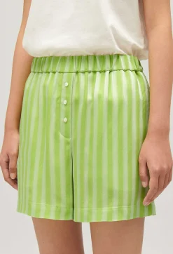 Short Fluide Rayures Matcha^Claudie Pierlot Shop