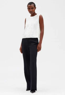 Top Sans Manches Sequins Ecru^Claudie Pierlot Store