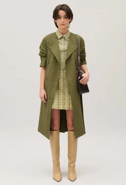 Trench Mi-Long Nylon Kaki^Claudie Pierlot Sale