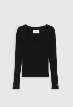 T-Shirt Manches Longues Cotele Noir^Claudie Pierlot Fashion