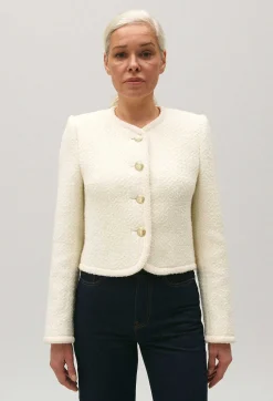Veste Courte Tweed Ivoire^Claudie Pierlot Shop