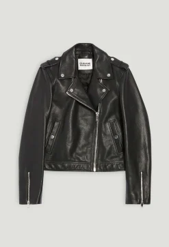 Veste Cuir Graine Noir^Claudie Pierlot Store
