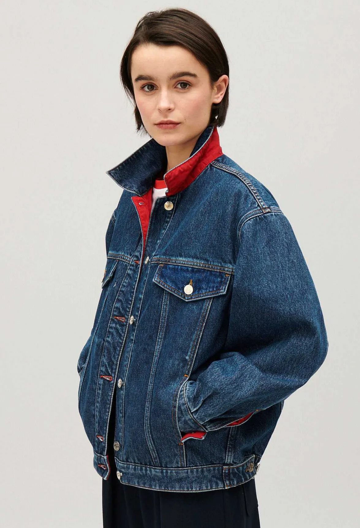 Veste Oversize Denim Reversible^Claudie Pierlot Clearance